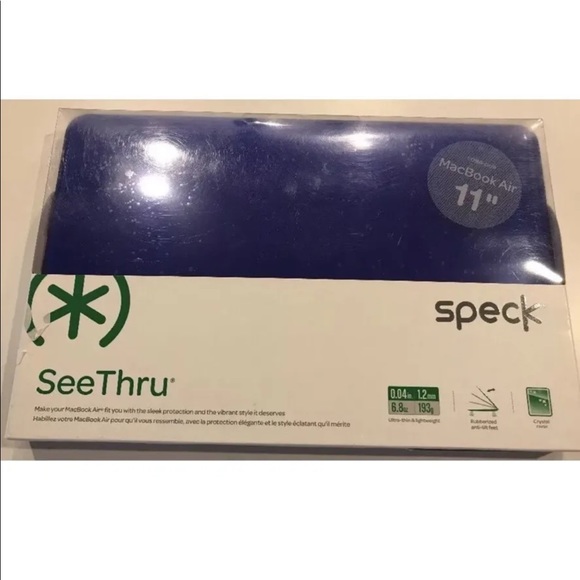New Speck Smart Shell Case for 11" Apple MacBook Air See Thru Cobalt Blue - Picture 2 of 6